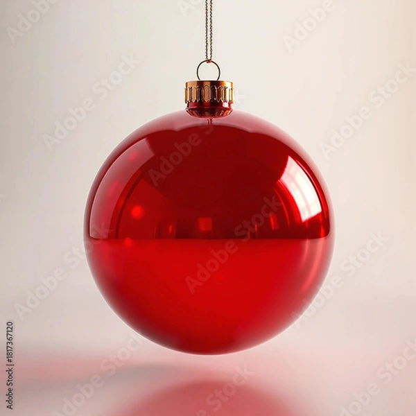 Obraz red christmas ball isolated