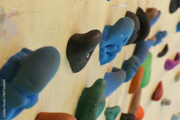 Fototapeta クライミングジムのホールド