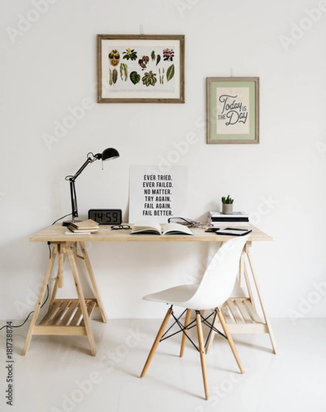 Fototapeta Workspace minimal style