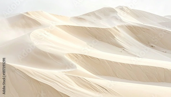 Obraz Expansive Sand Dunes Under a Hazy Sky.