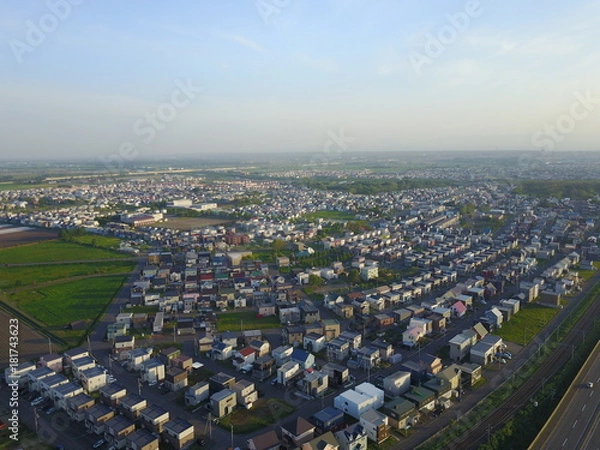 Obraz 江別の住宅街　空撮