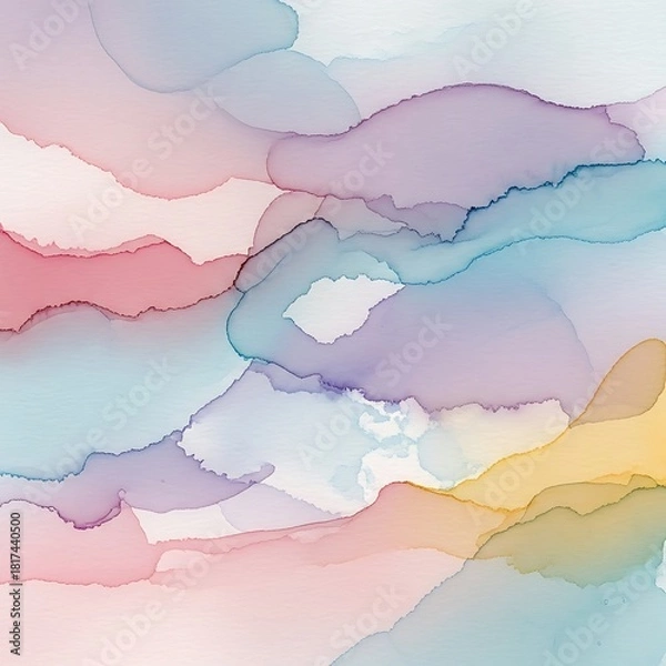 Obraz Watercolor abstract artwork with soft transitions and a dreamy aesthetic