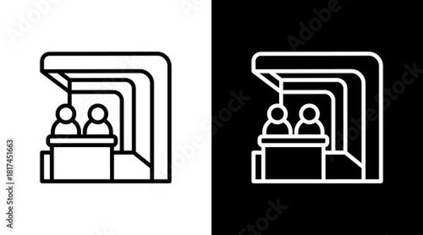 Obraz Trade Show Booth With Icon Set Design