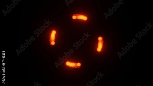 Obraz Blurry Orange Lights on a Black Background