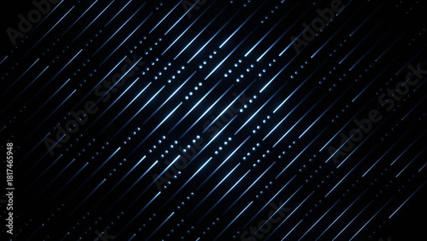 Obraz Dark Blue Abstract Background with Glowing Diagonal Lines
