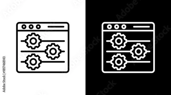 Obraz Refine Program With Icon Set Design