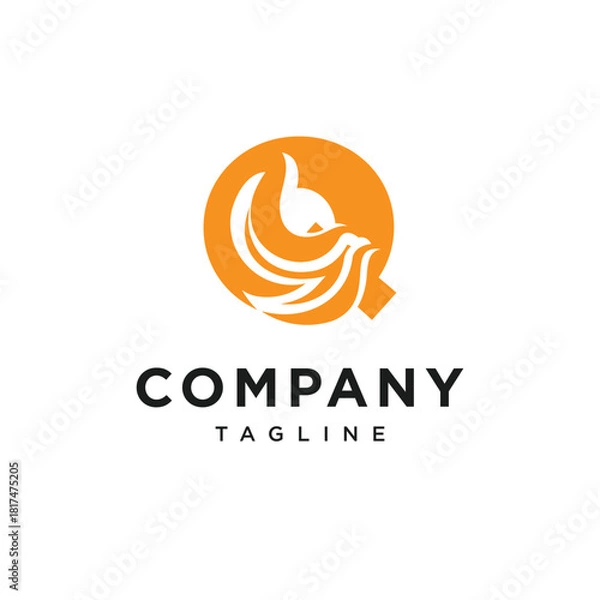 Obraz Letter Q Fire Bird Logo Icon Vector