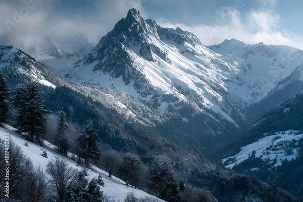 Fototapeta Pyrénées enneigées