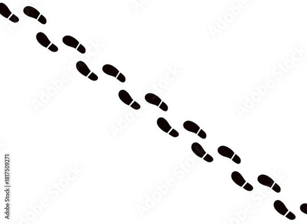 Obraz 歩みを刻む足跡　イラスト	