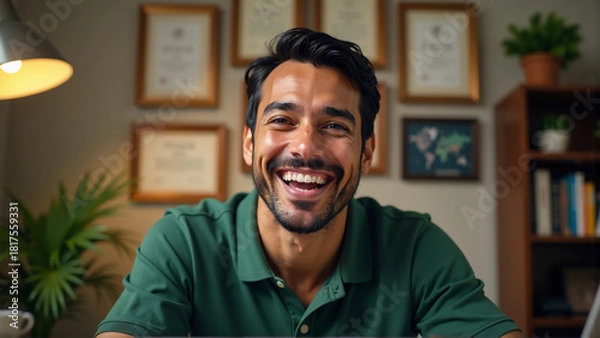 Obraz Inspiring Hispanic Online Tutor