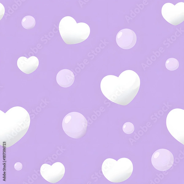 Obraz Flat seamless pattern background, generation AI 