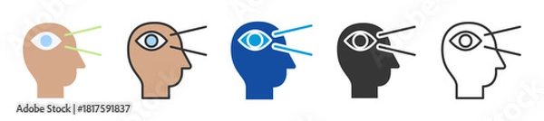 Obraz perception icon set multi style various collection