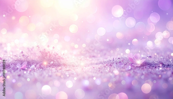 Obraz 紫ラベンダーの輝き ピンクのグリッター背景