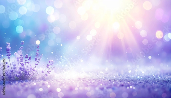 Obraz ピンクと青のグラデーション 柔らかなボケ背景