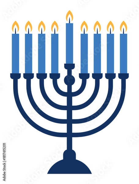 Obraz menorah with candles sticker