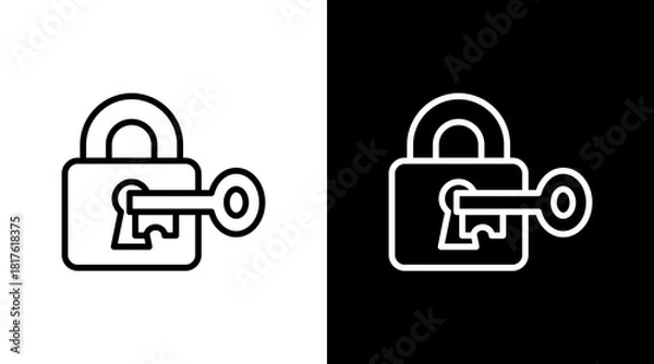 Obraz Access With Icon Set Design