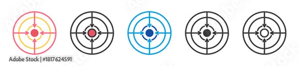 Obraz hyperfocus icon set multi style various collection