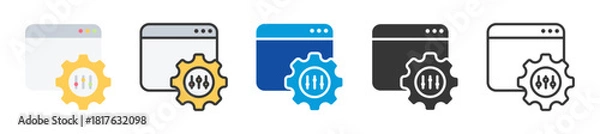 Obraz personalization icon set multi style various collection