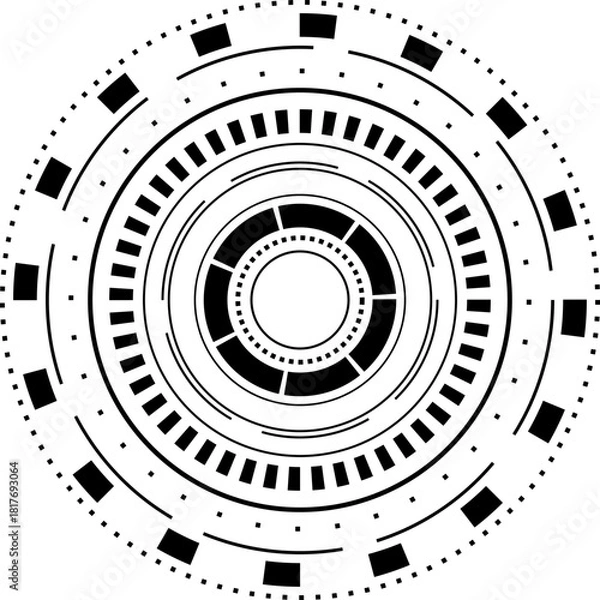 Obraz 원 기하학 디지털 배경 도형