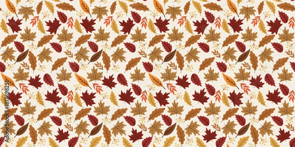 Obraz Abstract seamless pattern with hearts and stars in a decorative floral style