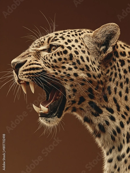 Fototapeta close up of leopard