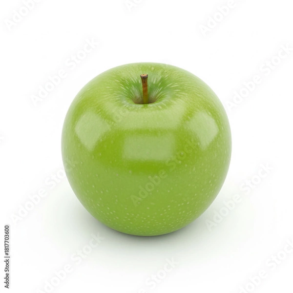 Obraz Green apple (granny smith) isolated on white. Created using generative AI tools
