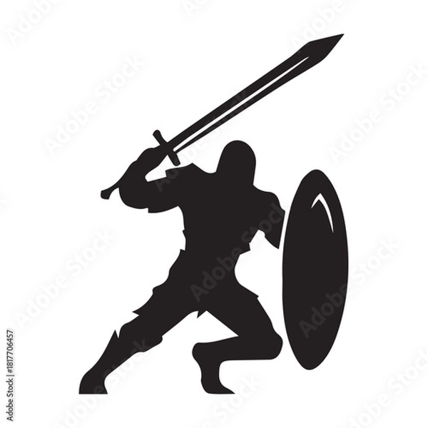 Fototapeta vector illustration of a warrior