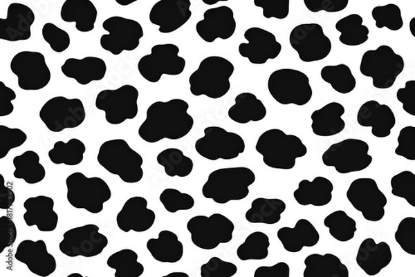Obraz Black and White leopard skin pattern for background