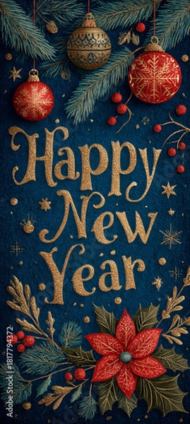 Obraz Happy new year greeting card