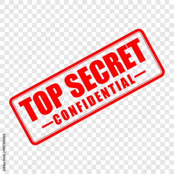 Obraz Top Secret, red stamp vector