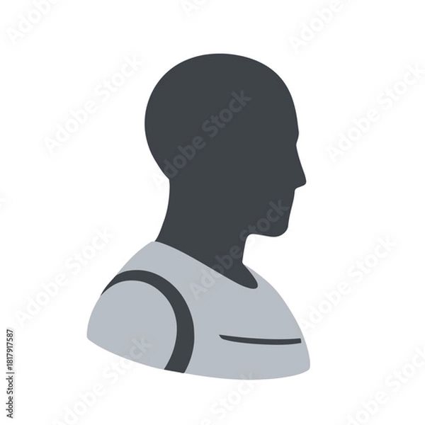 Obraz humanoid robot head illustration vector