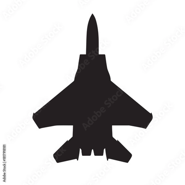 Obraz us jetfighter logo symbol silhouette vector