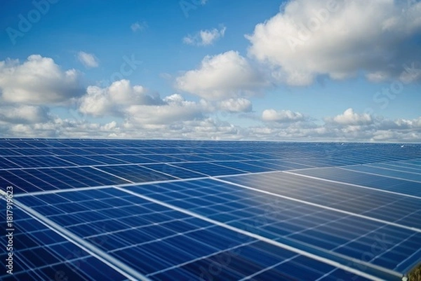 Fototapeta A serene landscape featuring a tranquil lake nestled amidst verdant hills, with a solitary figure standing on the shore, gazing into the water.