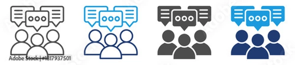 Fototapeta communicate icon sheet with multiple style