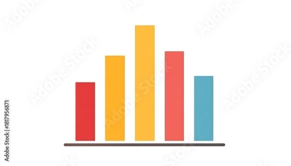 Obraz Colorful Bar Chart Illustration for Data Visualization and Analysis.