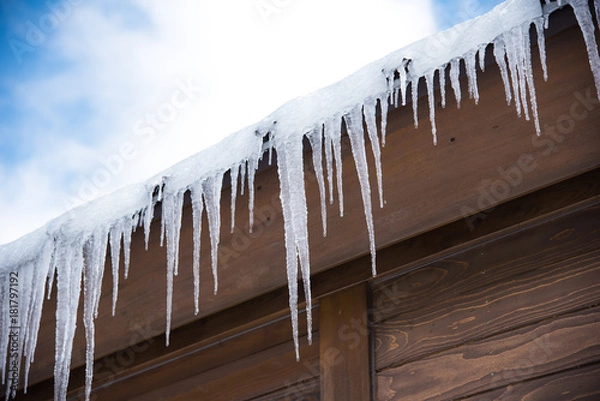 Obraz Icicles on roof