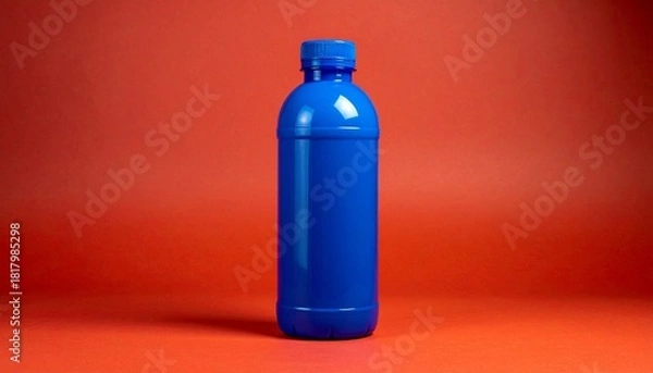 Obraz blue bottle with red liquid