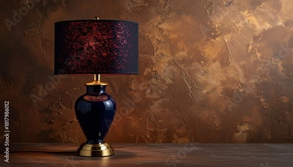 Obraz old fashioned lamp on the wall