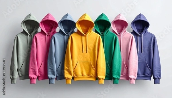 Obraz colorful shirts on hangers