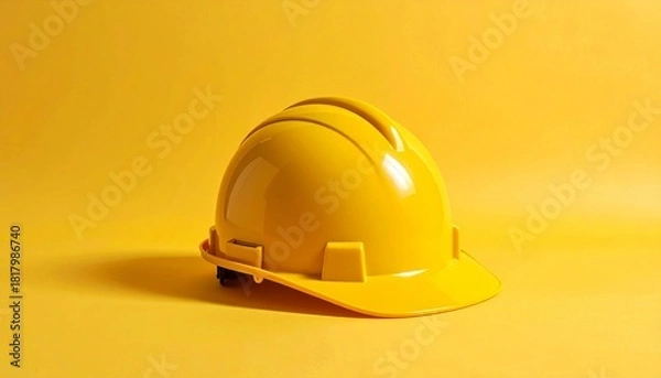 Obraz yellow hard hat on a yellow background