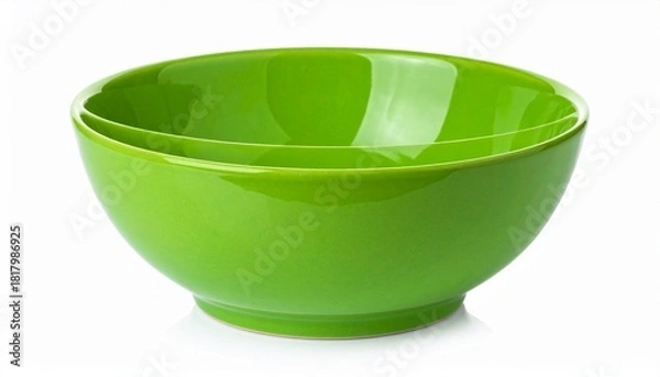 Obraz green bowl isolated on white