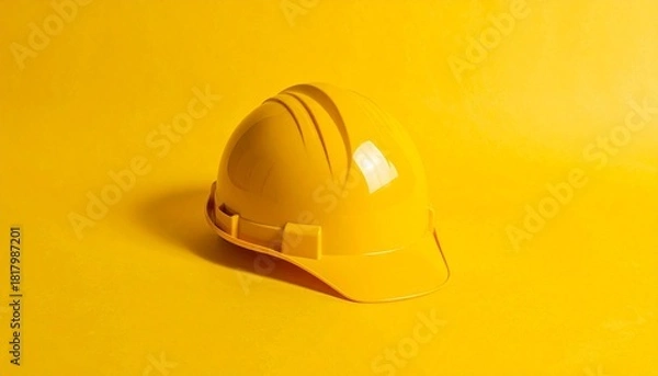 Obraz yellow hard hat on yellow background