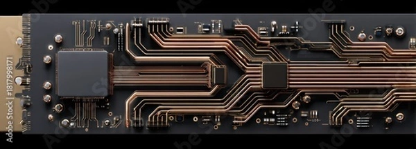 Obraz Detailed circuit board technology