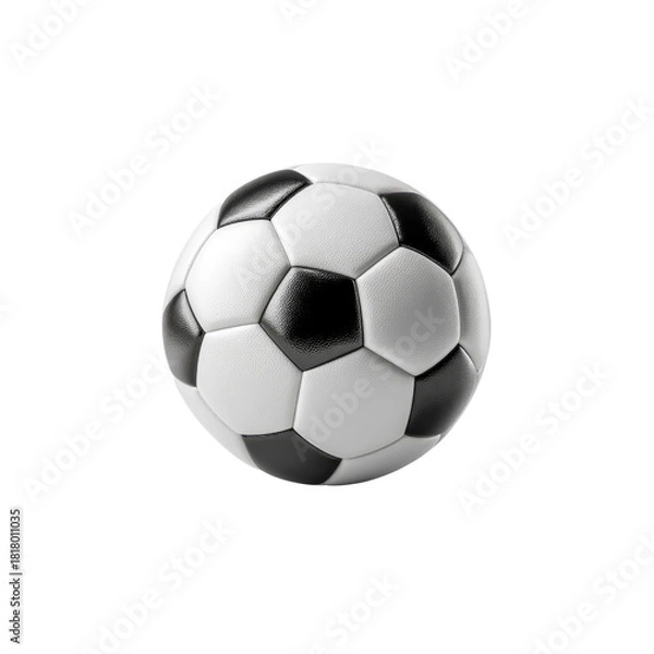 Obraz Soccer ball on black background
