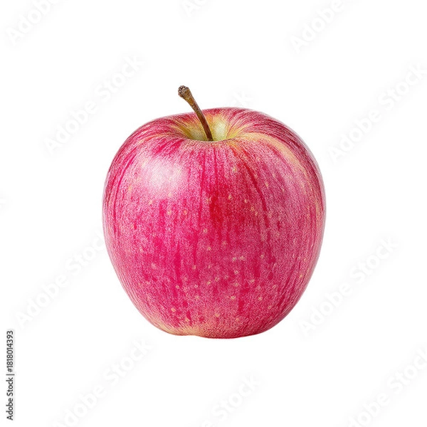 Obraz Shiny red apple on a black background