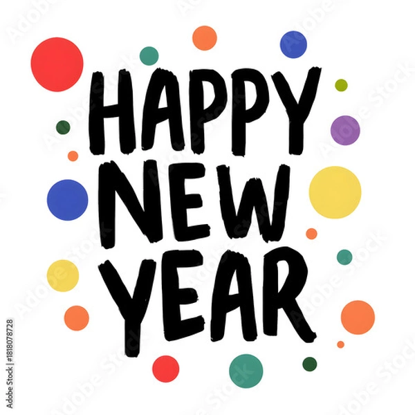 Fototapeta Happy New Year 2026: Glittering and Fun Wishes