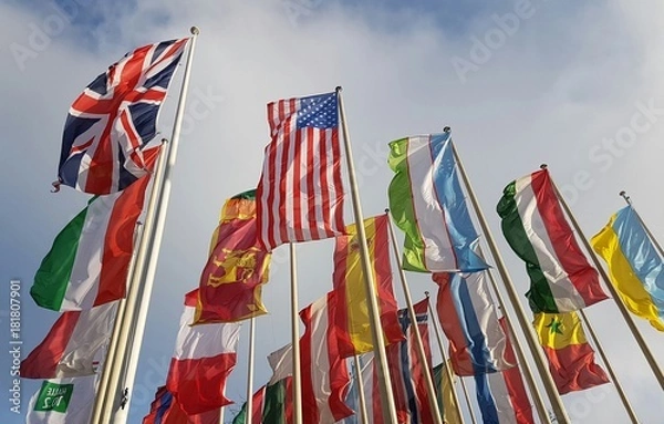 Obraz flags in the wind