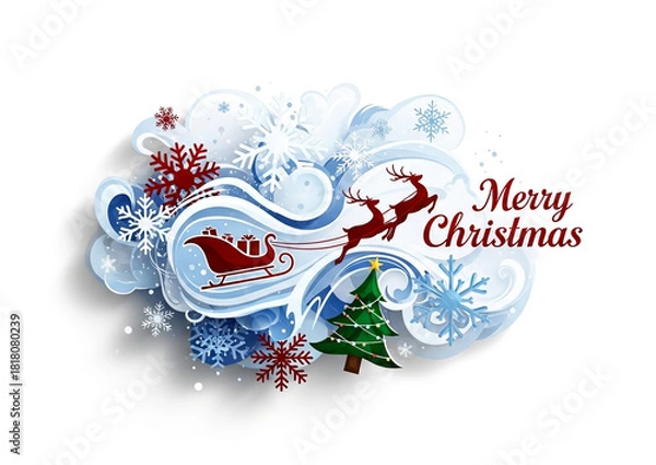 Obraz Festive Christmas Elements Collection.