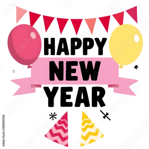 Fototapeta Send Your Best Wishes for a Happy New Year!