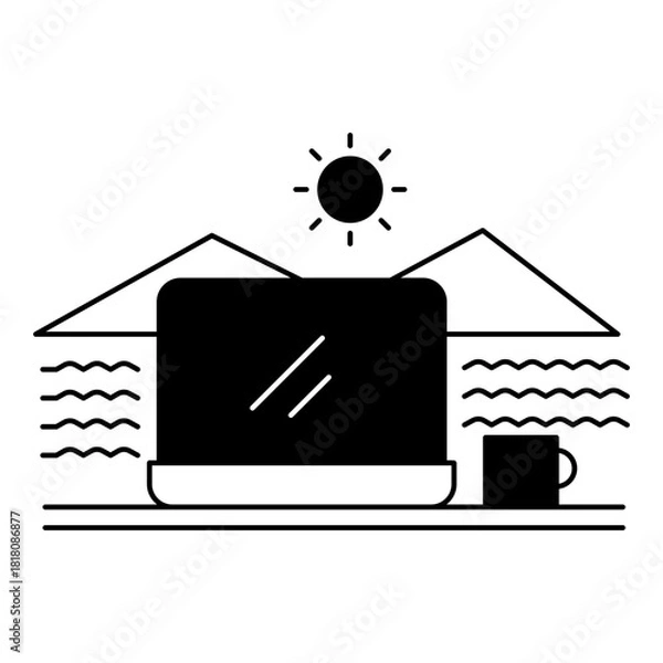 Fototapeta outdoor workspace